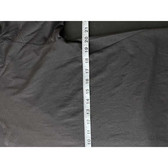 Lululemon Shirt Womens 6 Black Pima Cotton Mock Neck Cropped Boxy Tee Oversized - Picture 4 of 5